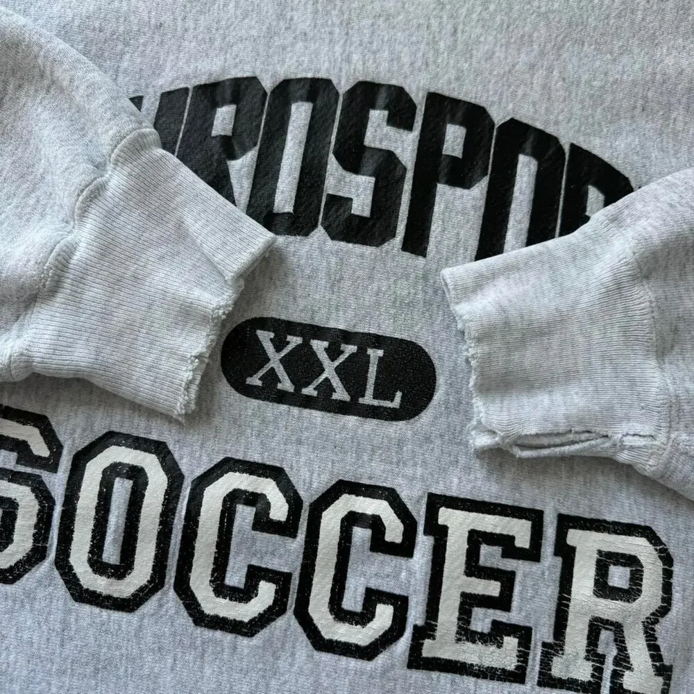 Vintage 90's Eurosport Reverse Weave Style Soccer Crewneck Sweatshirt Size 2XL - Picture 5 of 8